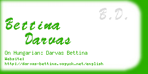 bettina darvas business card